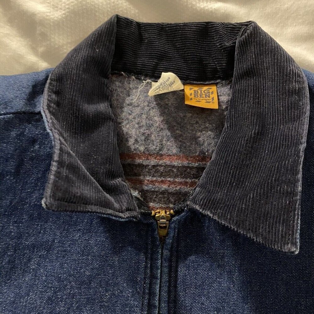 Vintage Big Ben by Wrangler Blanket Lined Denim Jacket Men's 42